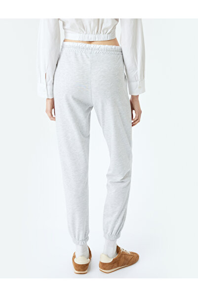 Koton Çift Bel Detaylı Bağcıklı Cepli Rahat Kalıp Jogger Eşofman Altı