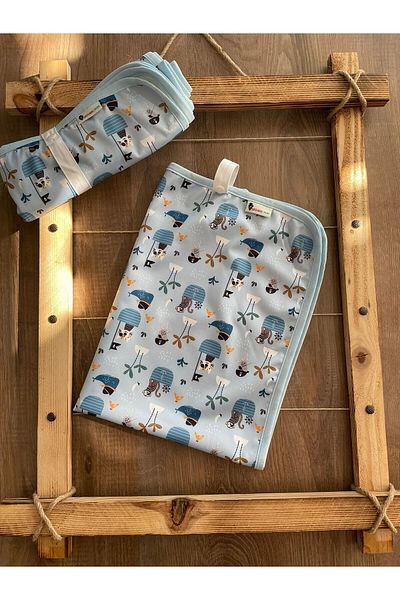 Natural Bebe Store Washable Pad Pirate Pattern Bottom Opening and Mattress Protector