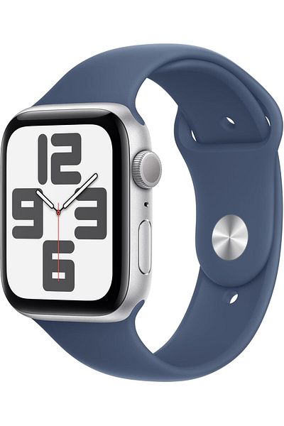 Apple Watch Se Gps 40mm Silver Aluminium Case With Denim Sport Band - S/m