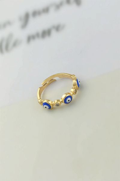 Çlk Accessories قابل للتعديل صف ملون عين الشر حبة الدائري TrRing1260