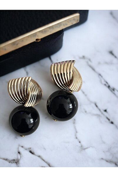 NAİFTAKIAKSESUAR Women's Pearl Dangle Steel Earrings