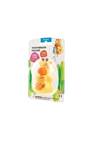 Rocs Baby Rocs Flipper Hygienic Toothbrush Container - Giraffe