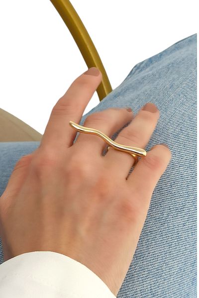 Çlk Accessories Premium Thin Plate Fold Ring