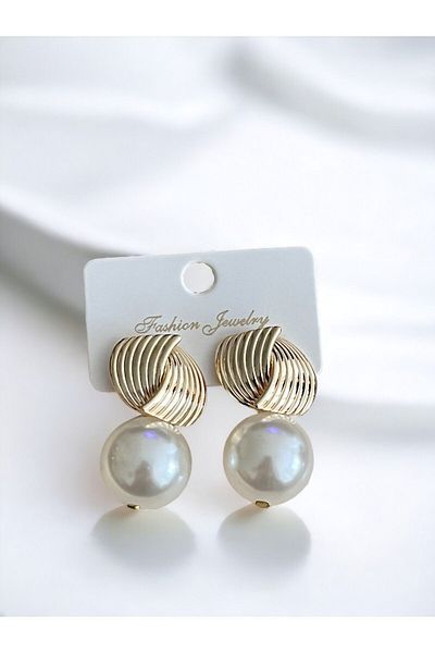 NAİFTAKIAKSESUAR Women's Pearl Dangle Earrings