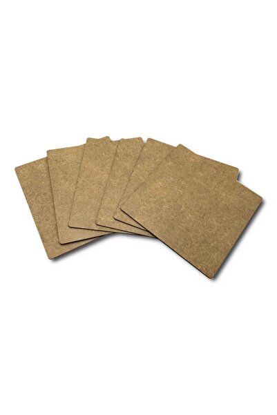 Fapatech Mandala, Zentangle, Dot Mandala  Ahşap Kare Ham Zemin Mdf, 6’lı Set ...