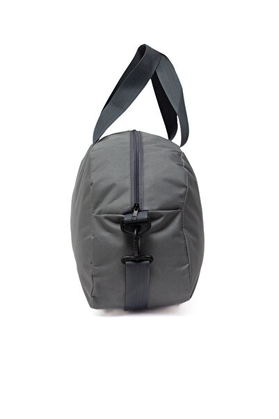 MUCCO Kaff Small Grey Travel Sports Bag με μπροστινή τσέπη και ρυθμιζόμενο ιμάντα ώμου-0833