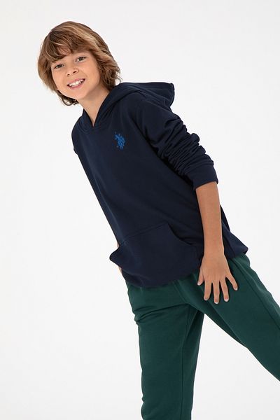 U.S. Polo Assn. Boy's Navy Blue Basic Sweatshirt 50293609 -Vr033
