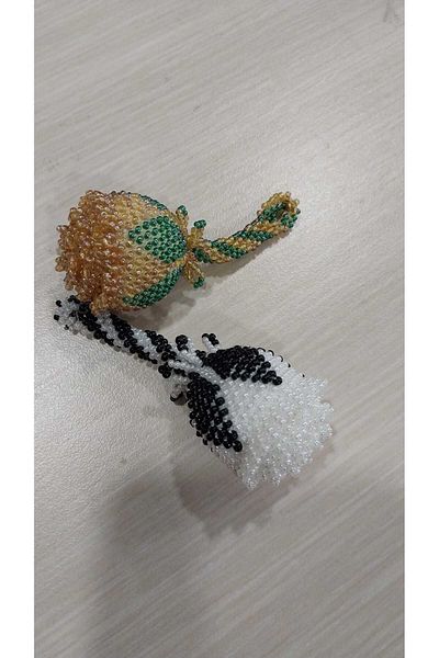 Papatyam 2 pieces of handmade bead keychain/handcrafted keychain/domestic work keychain/handmade