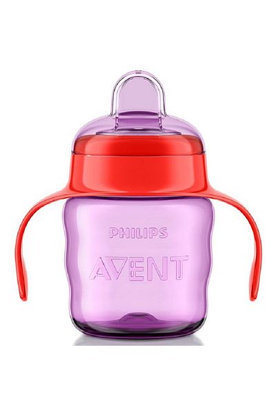 Philips Avent Classic 200mL Training Cup for 6+ Months - Soft Silicone Spout Sippy Bottle