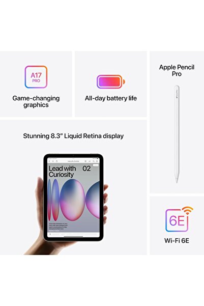 Apple iPad mini Wi-Fi 128GB - رمادي فضائي (A17 Pro)