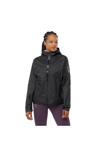 Salomon Bonatti Waterproof Women's Raincoat - Black
