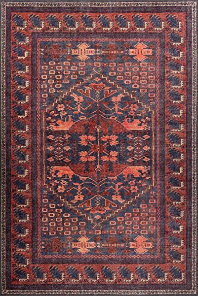 ARTLOOP Fuga Yumuşak Dokulu Bordo Etnik Desenli Halı KA 44