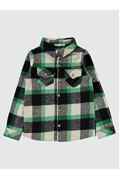 Civil Boys Erkek Çocuk Gömlek 6-9 Yaş Yeşil