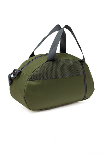 MUCCO Kaff Small Khaki Αθλητική τσάντα ταξιδιού με μπροστινή τσέπη και ρυθμιζόμενο ιμάντα ώμου-0833