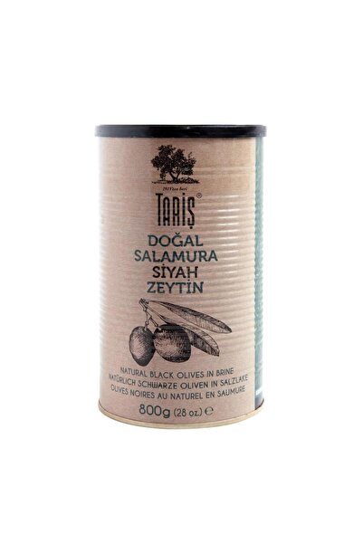 Tariş Doğal Fermente Salamura Siyah Zeytin Teneke 800 G