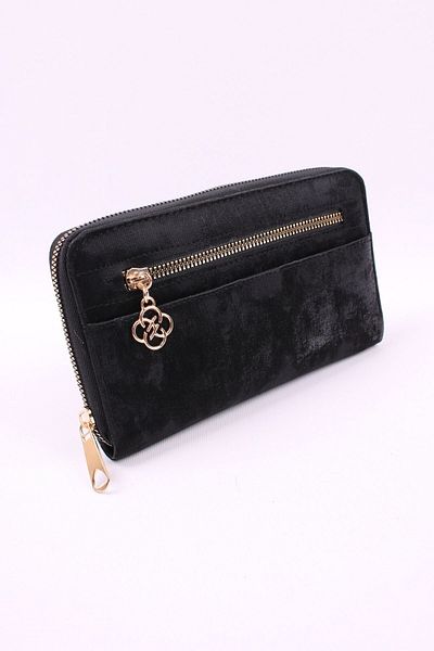 GALB LEATHER Large Size Women's Wallet with Hand Strap, 2 Zipper Coin Compartments, 12 Card Compartments, Hand Portfolio 20X12Cm