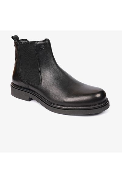 Greyder 17930 Ekek Black Genuine Leather Chelsea Boots
