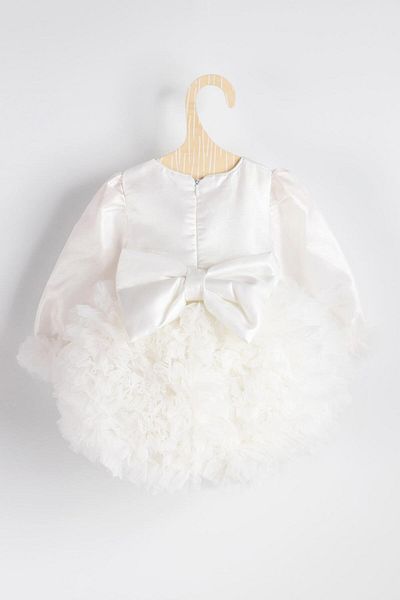 Le Mabelle Ecru Long Sleeve Tutu Baby Girl Princess Dress - Asel