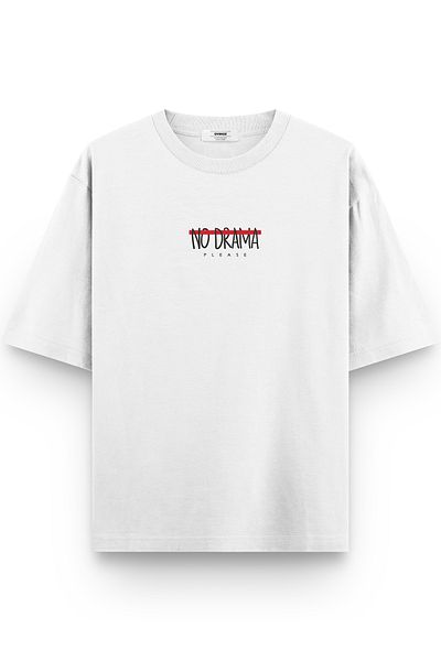 Overoz No Drama Please Printed Semi Oversize T-shirt Μοντέλο No: 1086