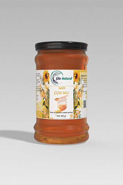 Şile Natural Çiçek Balı Cam Kavanoz 400 gr - %100 Doğal Ham Çiçek Balı