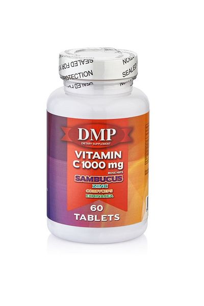 DMP 1000 Mg Vitamin C - Zinc Black Elderberry 60 Tablets