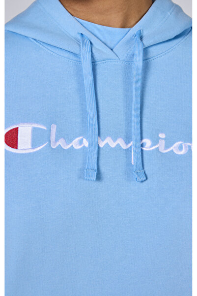 Champion Icons Hooded Sweatshirt Mavi Kadın Kapüşonlu Sweatshirt-117111-BS083