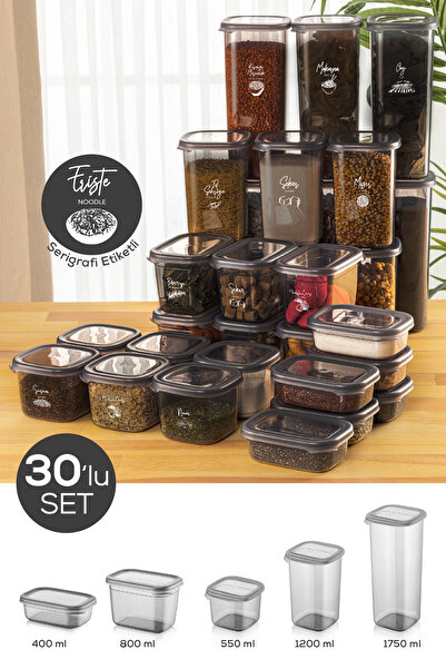 Vienev 30 Adet Peggy Saklama Kabı Seti 6x(1,75 1,2 0,55 0,8 0,4 Litre) Beyaz ...