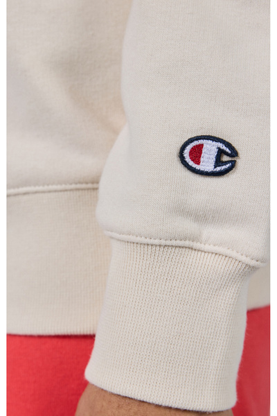 Champion Icons Hooded Sweatshirt Bej Kadın Kapüşonlu Sweatshirt-117111-YS137