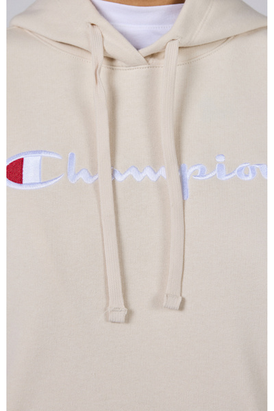 Champion Icons Hooded Sweatshirt Bej Kadın Kapüşonlu Sweatshirt-117111-YS137