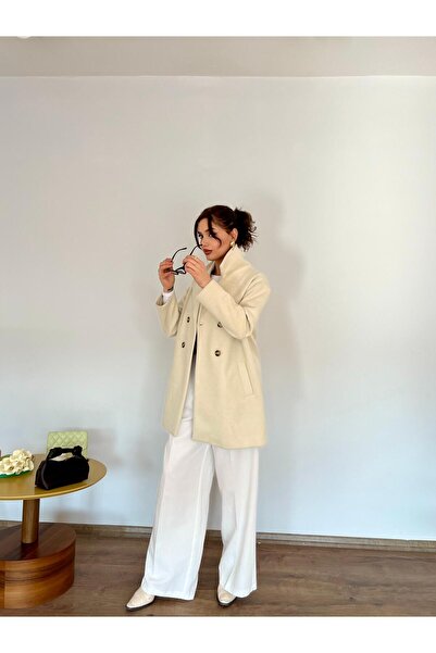 Nesil Oversize Houndstooth Double Breasted Coat