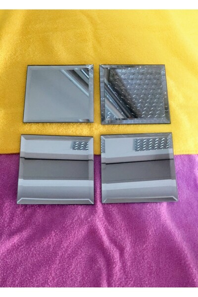 Paşabahçe AYNA BİZOTELİ  FÜME 10 cm X 10 cm 4 ADET