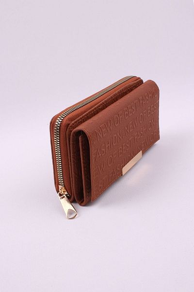 GALB LEATHER Голям дамски портфейл с 2 отделения за монети с цип и отделения за хартиени монети и 6 отделения за карти 17X10 cm