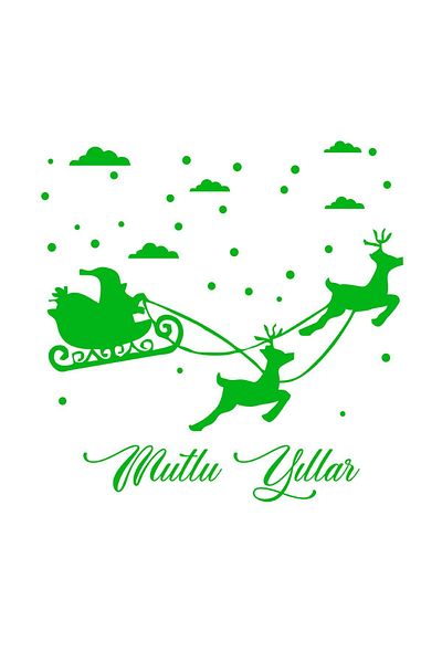 MIGNATIS Άγιος Βασίλης Snowflakes Cloud Deer και Ευτυχισμένο το Νέο Έτος Χριστουγεννιάτικα Διακοσμητικά