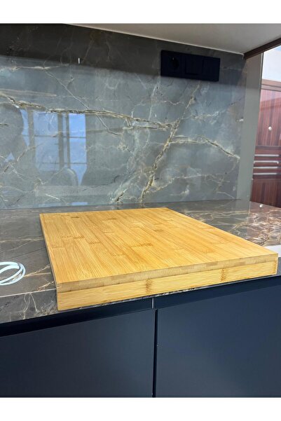 OUTOPE لوح تقطيع وعجين كبير الحجم من الخيزران مقاس 45x38 سم