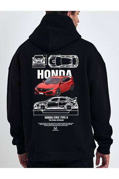 Uniquetex Honda CIVIC TYPE R Oversize суичър с качулка - VEK