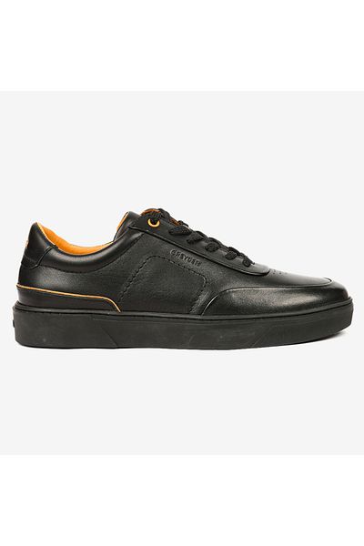 Greyder Men's Black Genuine Leather Sneaker Shoes 4K1Sa17421