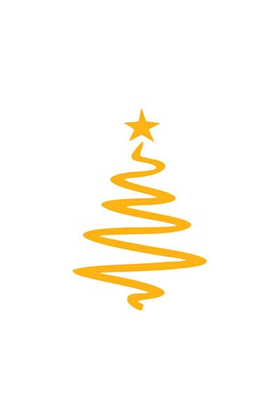 MIGNATIS Christmas Decorations S Appearance Tree Sticker Decal 33x50 cm - Yellow