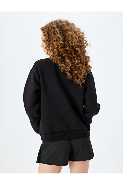 Koton Mikina s dlouhým rukávem s dlouhým rukávem a štrasovým potiskem