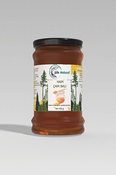 Şile Natural Çam Balı Cam Kavanoz 400 gr - %100 Doğal Ham Çam Balı