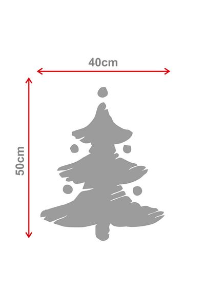 MIGNATIS Yellow Drawing Christmas Tree Sticker Decal Decoration 40x50cm