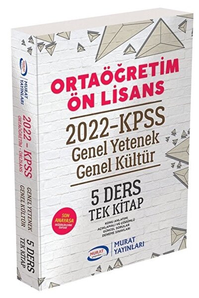 Murat Yayınları Süper Fiyat - Murat 2022 Kpss Lise Ortaöğretim Ön Lisans Konu...