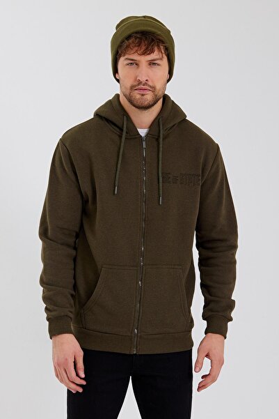 Polo State Hanorac cu 3 fire brodat Age Of State, kaki