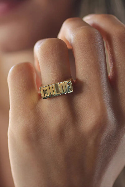 Glorria Kişiye Özel İsimli Gümüş Yüzük