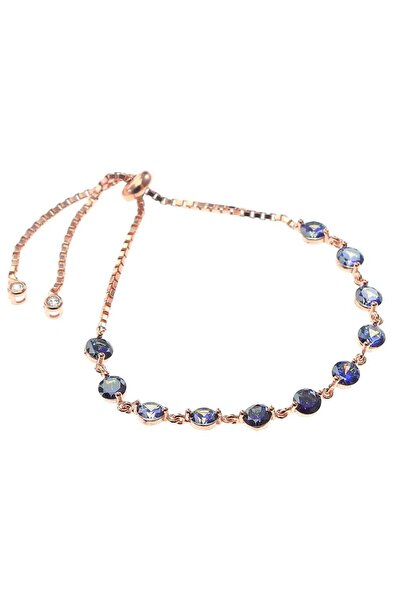 Söğütlü Silver Kadın Gümüş Mavi Mistik Topaz Taşlı Bileklik SGTL8521