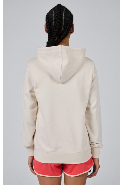 Champion Icons Hooded Sweatshirt Bej Kadın Kapüşonlu Sweatshirt-117111-YS137