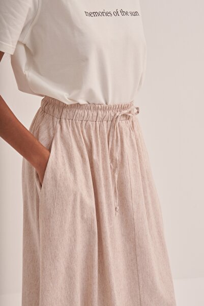 EBU Prive Γυναικεία φούστα από οργανικό βαμβάκι - Λεπτομερής ραφή και φυσική