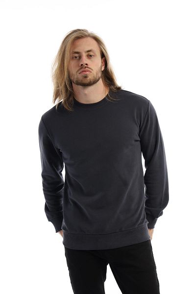 Polo State Ανδρικό χοντρό λαιμόκοψη 3 κλωστών Winter Basic Smoked Loose φούτερ