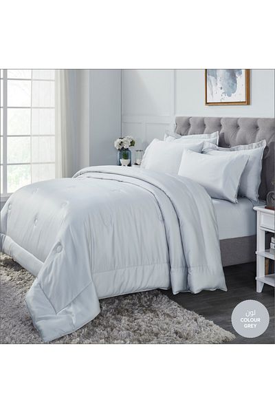 Donetella 300 Tc Blended Cotton Bedding Comforter Set, 6 Pcs King Size Size Fits 240x260 Cm, 350 Gsm Filling