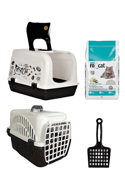 Çiftsan Maxi Karbon Filtreli Kapalı Kedi Tuvalet I Kırılmaz Kürek Rocat Kedi Kumu 5l Kedi Taşıma Kabı