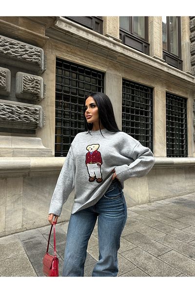 LB Laluna Butik Women's Teddy Bear Sweater
